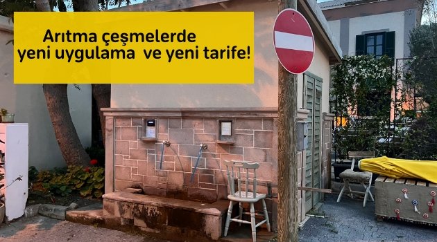 Bozcaada Belediyesi’nden Arıtma Çeşmelerinde Yeni Uygulama 