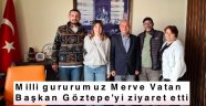 Bozcaada'nın gururu Merve Vatan'dan Başkan Göztepe'ye ziyaret 