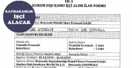 Kaymakamlık geçici olarak 3 personel alacak
